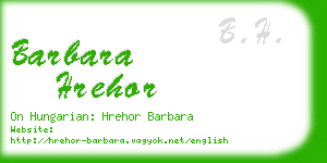 barbara hrehor business card